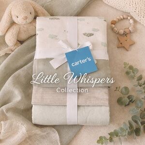 Carter’s Baby Muslin Swaddle Blanket One Size Cloud Moon Print NWT